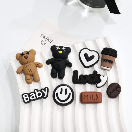 Oreo Bear Cream Gel Candy DIY Phone Case Decorations Hairpin Water Cup Shoes Buckle Soft Glue Accessories
