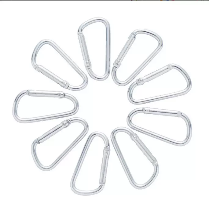 现货5号D型登山扣 3.5MM葫芦型彩色登山扣 铝合金弹簧钩 户外快挂