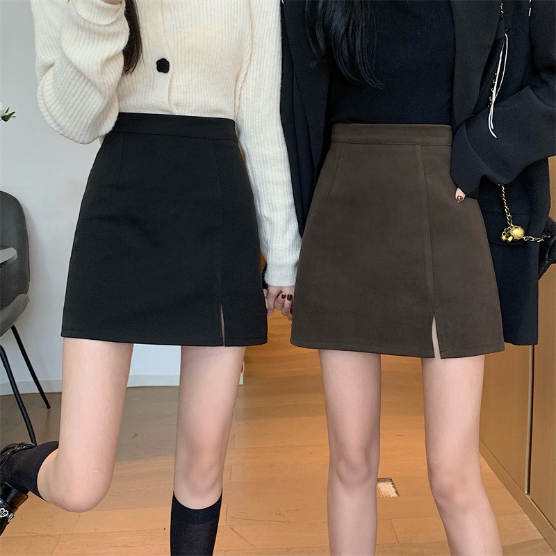 Suede Split Skirt - Style 2