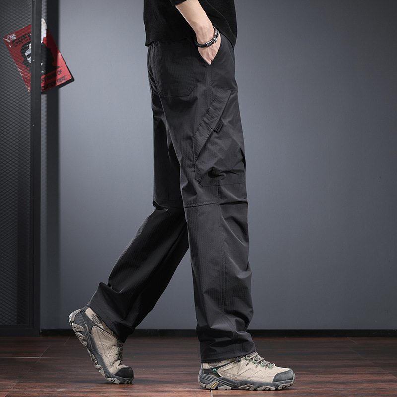 Men's Casual Pants for Autumn and Winter with Elastic Waist, Outdoor Straight-Leg Hiking Pants, Stylish Mountaineering Tactical Functional Cargo Pants Men's Casual Pants for Autumn and Winter with Elastic Waist, Outdoor Straight-Leg Hiking Pants, Stylish Mountaineering Tactical Functional Cargo Pants