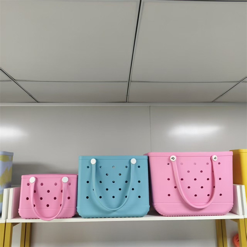 跨境欧美新款时尚户外EVA沙滩包便携手提收纳挎包宠物包洞洞女包