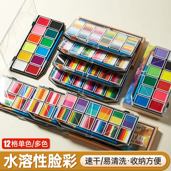 Children's painted pigment tools set for face