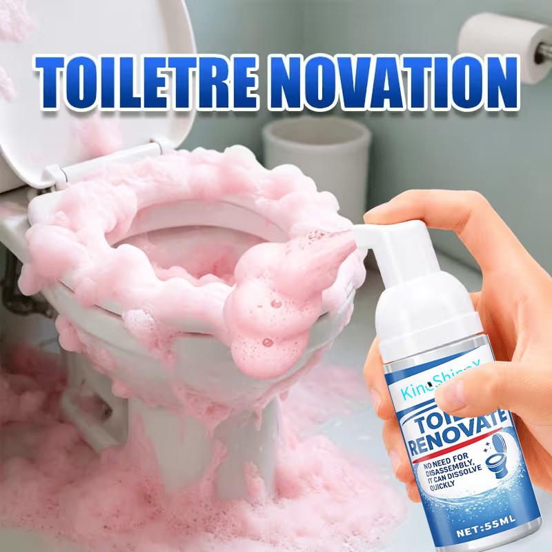 Kineshinex Toilet Cleaner Mousse Foam Powerful Stain Removal, Yellowing Removal, Descaling, Deodorization, Fresh Scent Toilet Cleaning