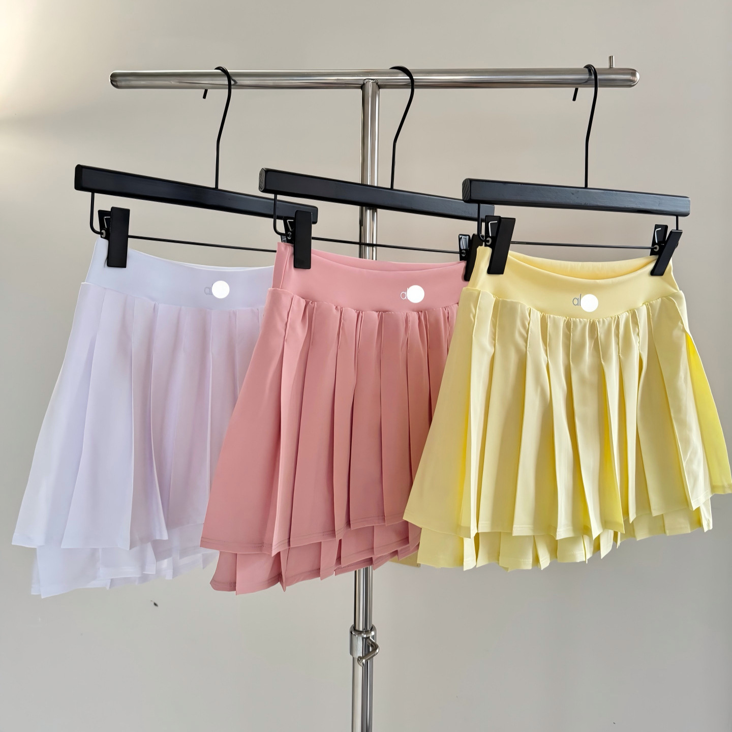 AL two-piece pleated tennis skirt, anti-exposure running skirt, fitness sports skirt, quick-dry high-waisted layered short skirt