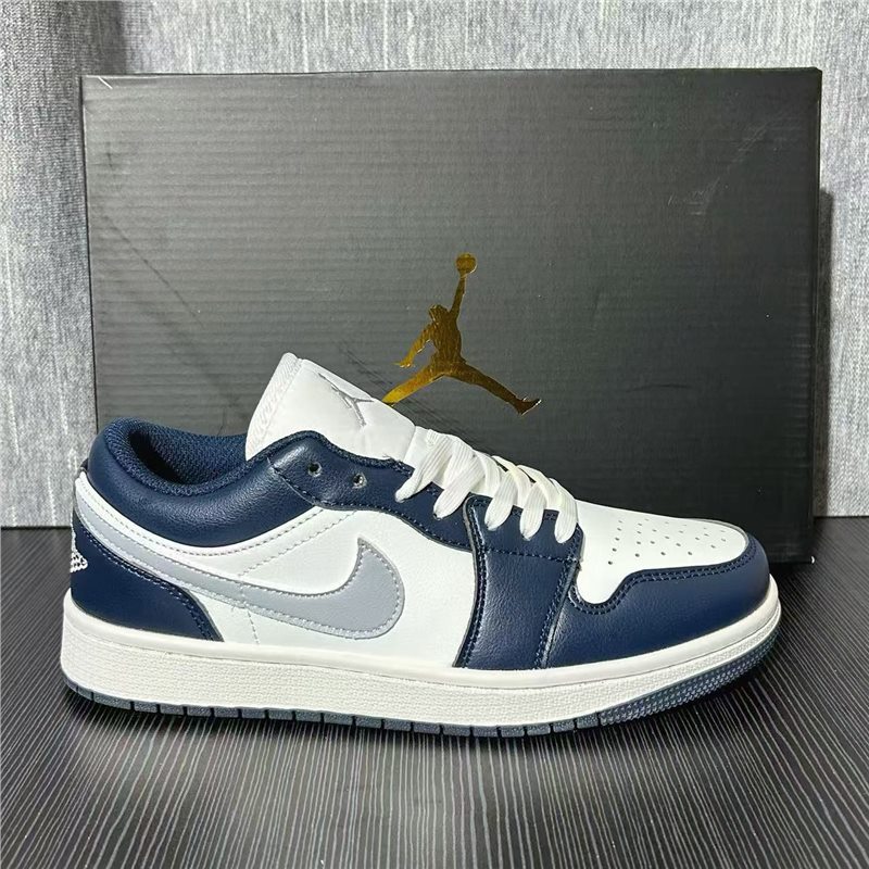 純粋なオリジナル AJ1 白黒青つま先ロートップトレンディなバスケットボールシューズキャンパス男性と女性の多用途カジュアルスポーツスケートボードシューズ|undefined