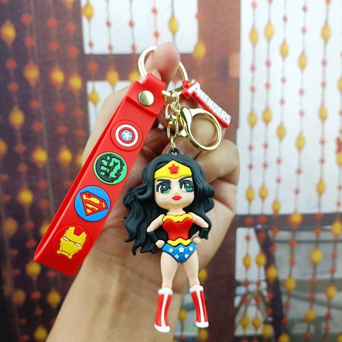 Superhero Ugly Harley Quinn key chain student couple doll key pendant bag pendant key chain