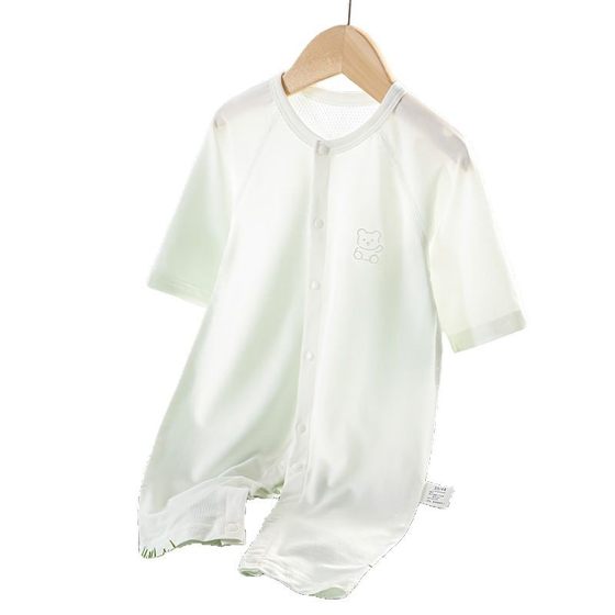 Baby's Jaysuit Lightweight Tencel Air-conditioning Suit Baby's Boneless Long-sleeved Harper Summer Breathable Thin Pajamas