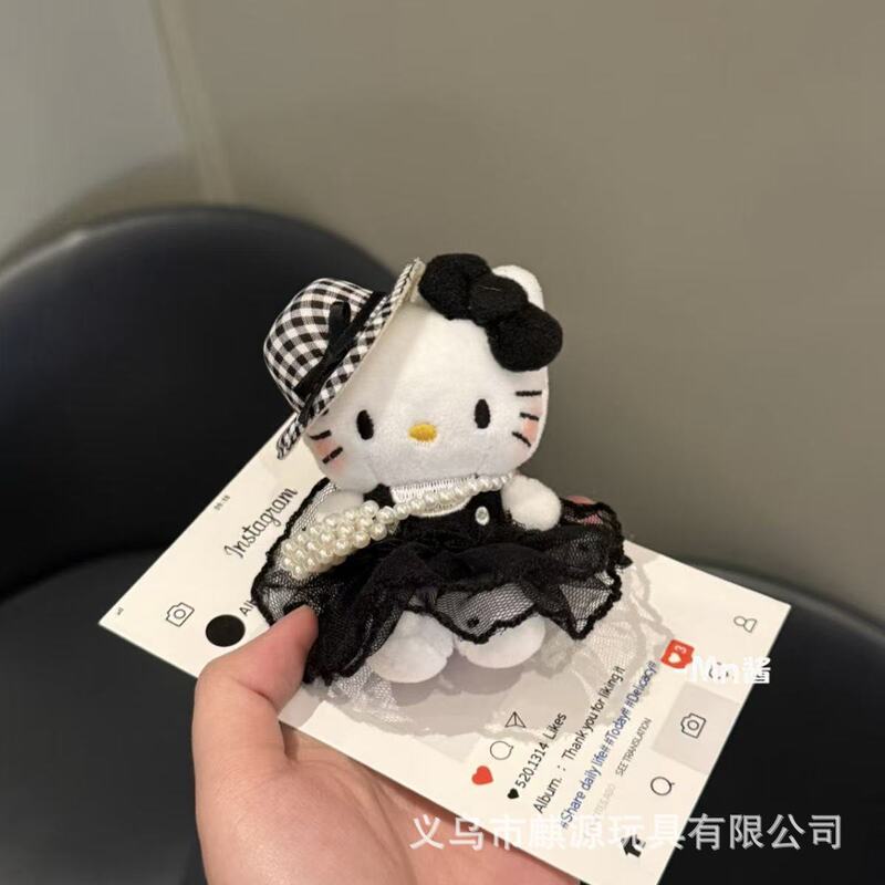 新品猫咪包挂件牛仔裤凯蒂猫玩偶挂饰包包饰品卡通公仔钥匙挂件|undefined