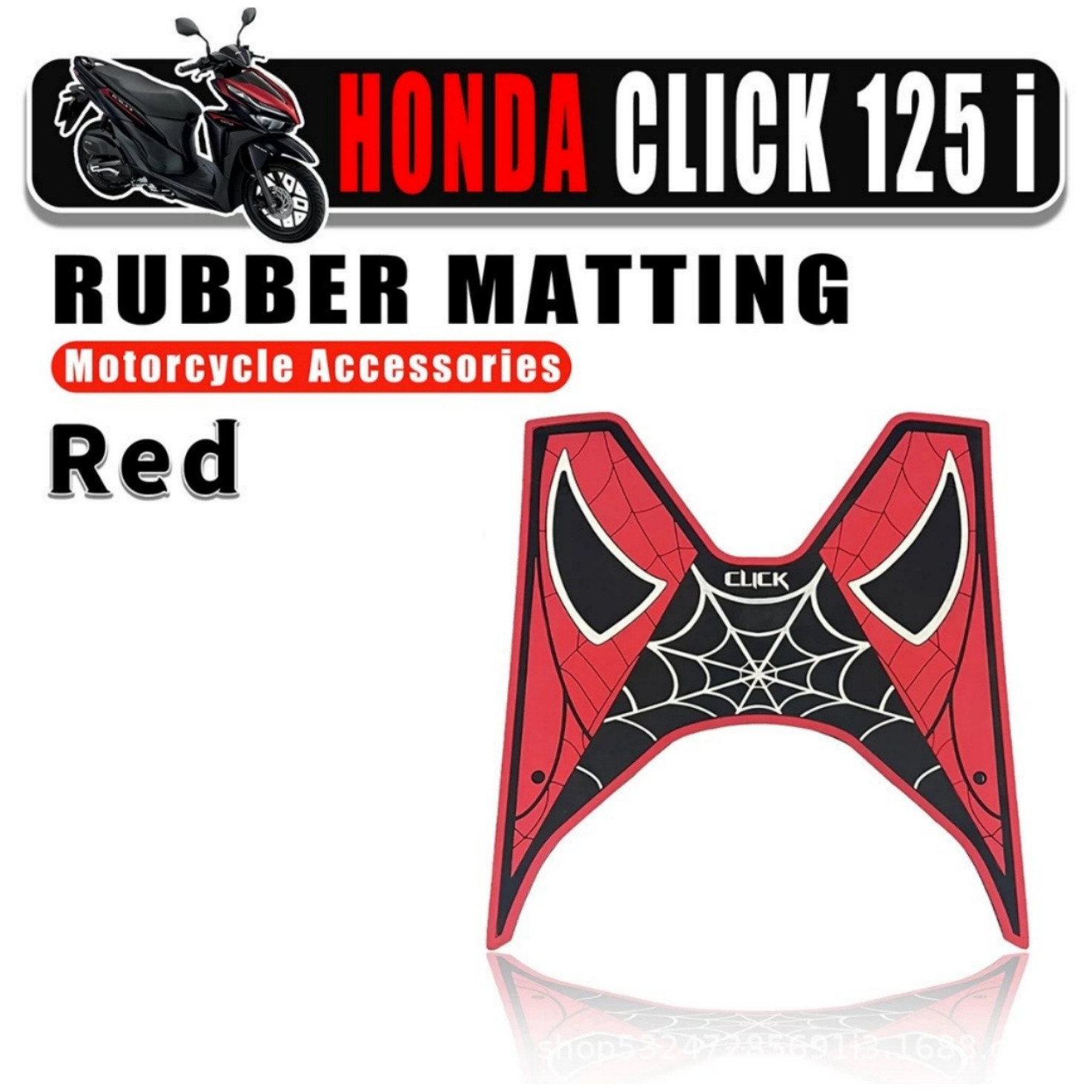 Suitable for Honda CLICK 125i Klick Pedal Motorcycle Anti-slip Foot Pad Spider Cross Mirror Factory