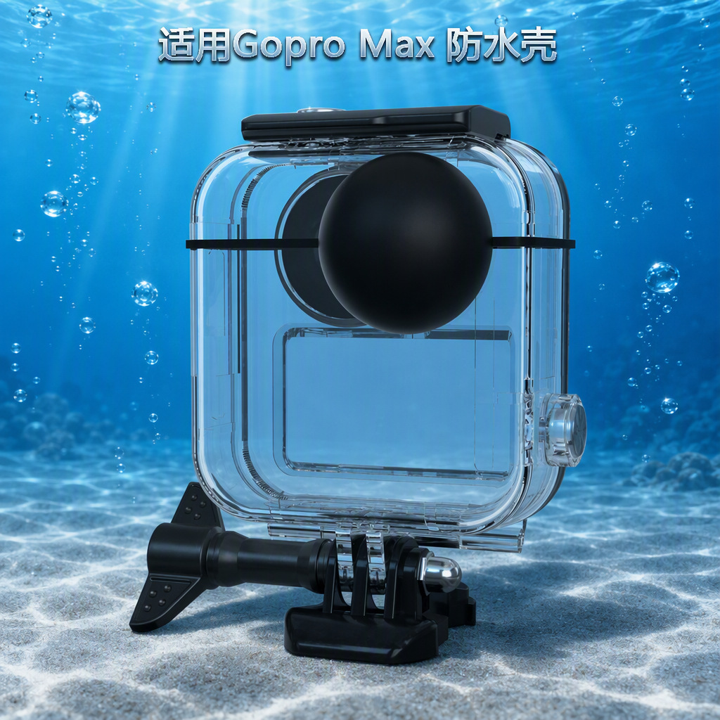 GoPro MAX Waterproof Case, Panoramic Action Camera Frame, Underwater Protective Cover, Diving Accessories, Shockproof Design