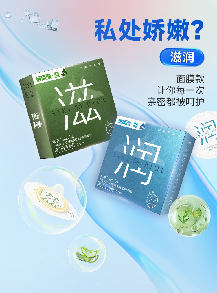 Siki Ultra-Thin Latex Condoms, Medium, Smooth Surface, 2-Piece Pack — detail image 20