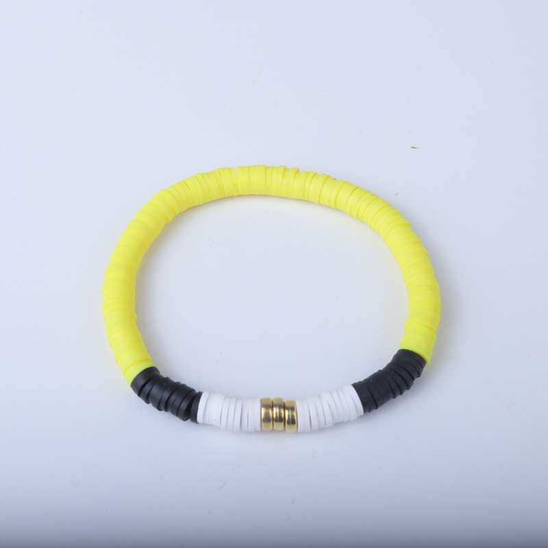25g Weight Bracelets Classification soft clay Chain Material 1 Set Quantity Holiday, Daily Occasion soft clay Material Letter Pattern Unisex Gender Sweet Style Sweet Letter Soft Clay Wholesale Bracelets 6
