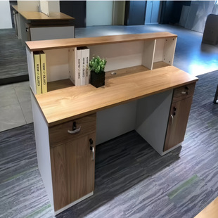 Company Front Desk Reception Desk Simple Modern Education Training Institution Work Desk Bar Desk Office Desk Cashier Desk