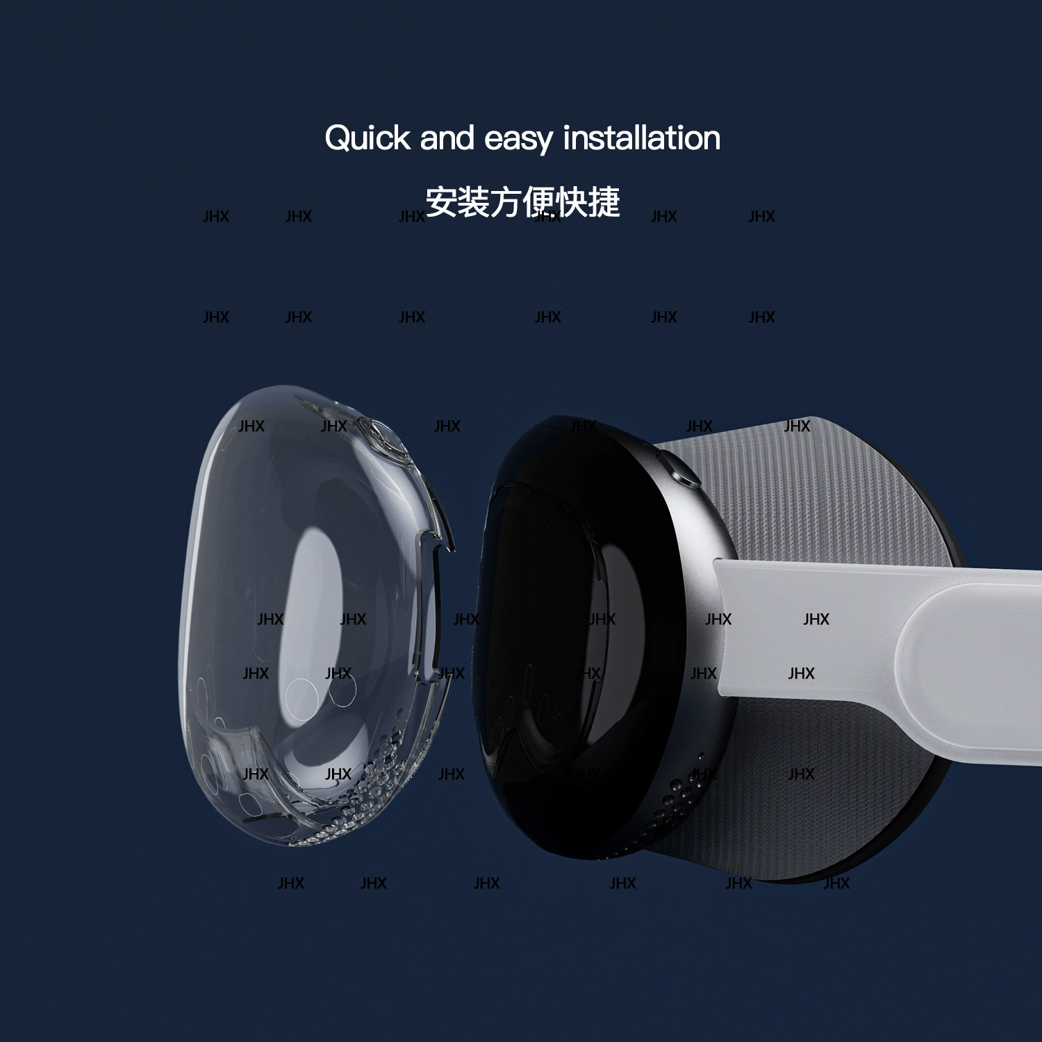 Защитный чехол для VR-гарнитуры Apple Vision Pro, прозрачный противоударный чехол