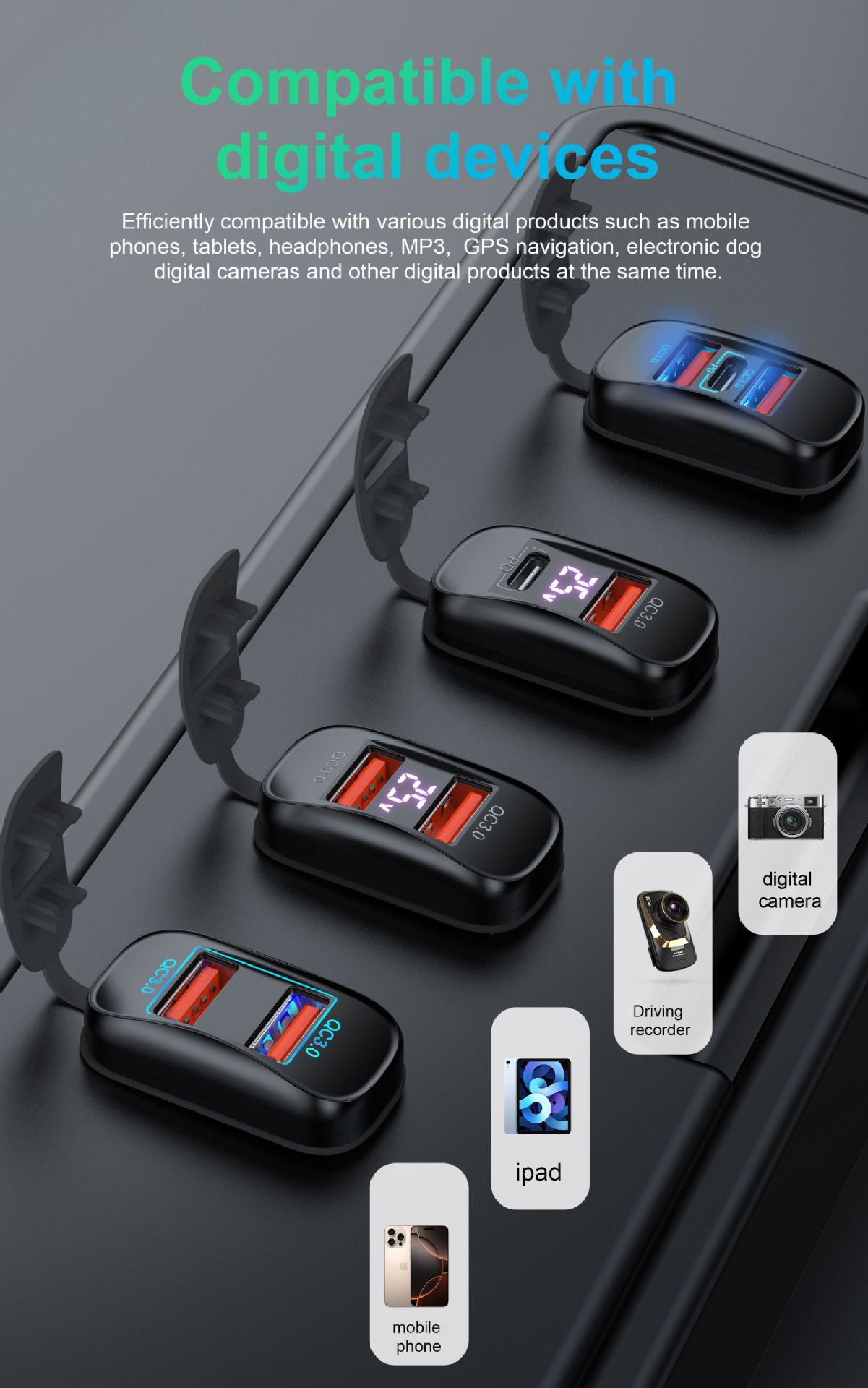 Cross-Border Car and Rv Modified Car Charger Pd30W38W Car Charger Super Fast Charging Mobile Phone Charging Head Manufacturer