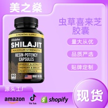 跨境热销Shilajit capsules 喜来芝胶囊 虫草花胶囊60粒/瓶装现货