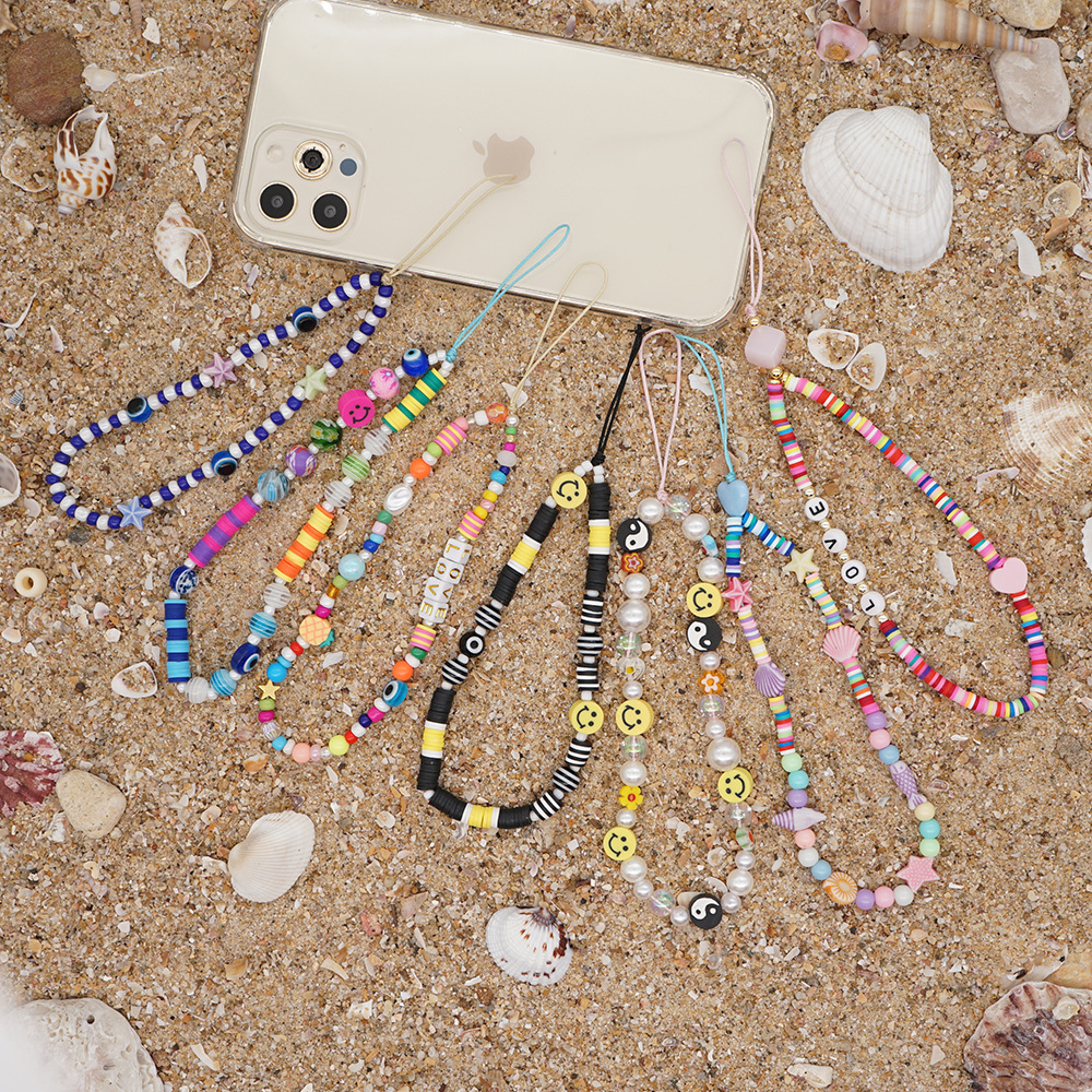 Wholesale Accessories Letter Love Mixed Color Beads Mobile Phone Chain Nihaojewelry display picture 3