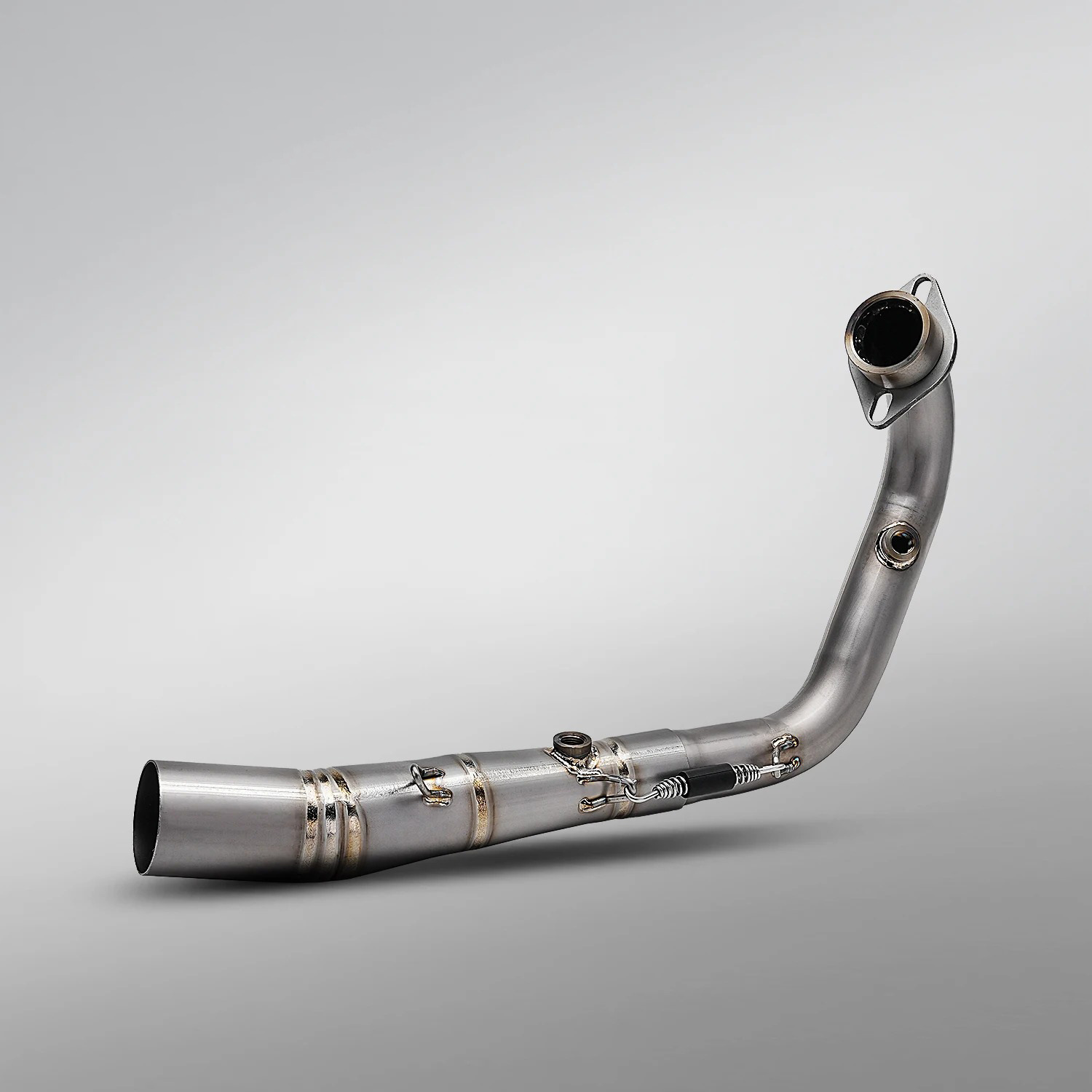 Zontes 368G/E Modified Exhaust Pipe Front Section and Tailpipe, Zontes 400g Dedicated Exhaust, Non-Destructive Installation