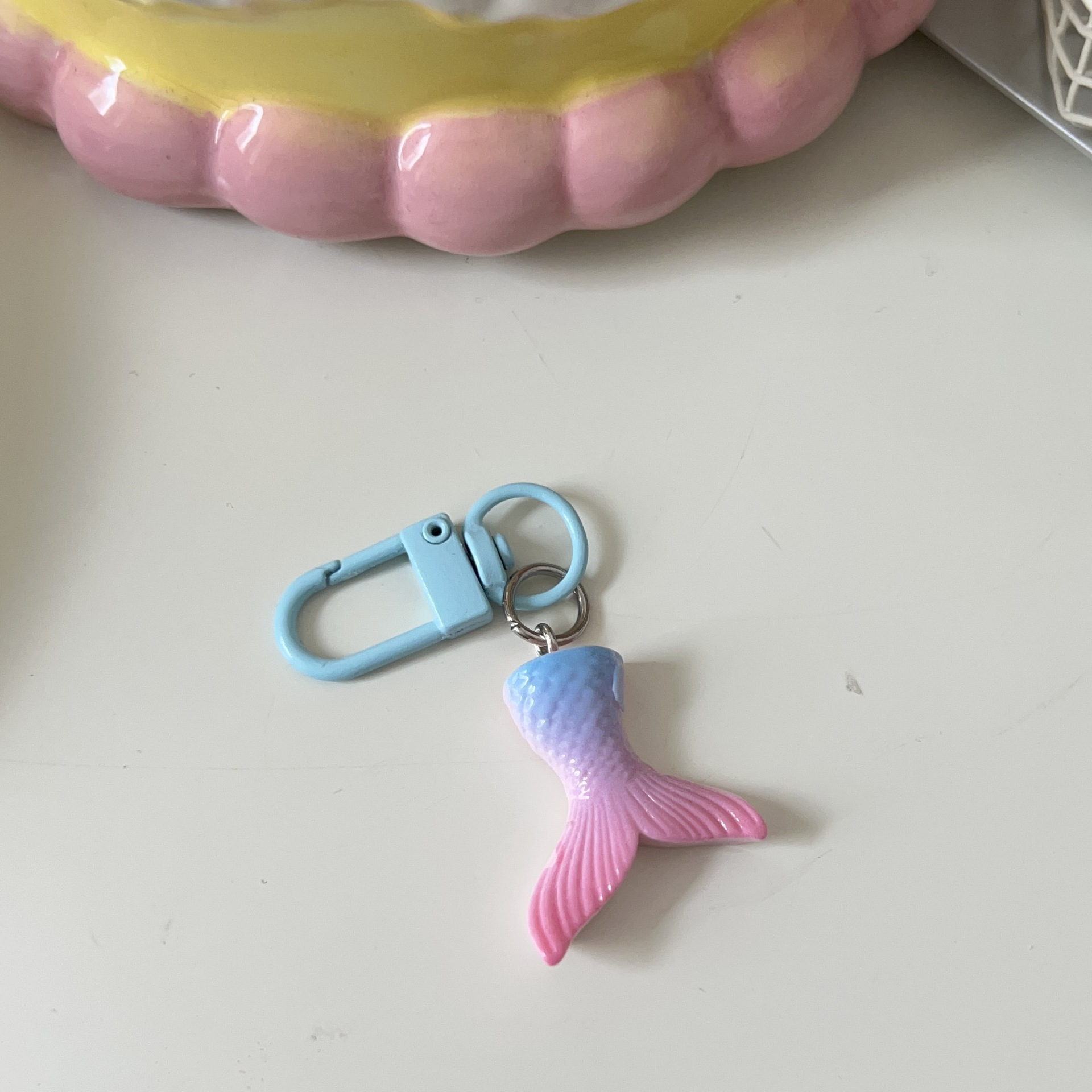 Nuevo lindo estereoscópico estrella de mar llavero de dibujos animados corazón de niña bolsos colgantes accesorios de regalo de pareja