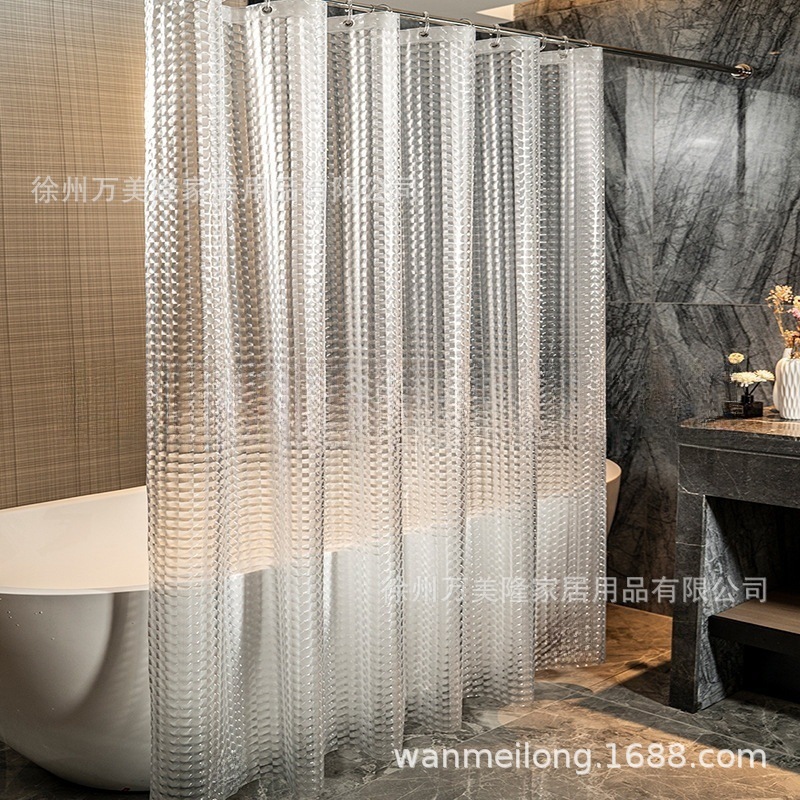バスカーテン現物カラー3d PEVA防水防かび厚手浴室トイレ入浴遮断カーテンクロスボーダー|undefined