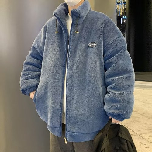 Men's winter padded cotton coat, oversized cashmere fur outerwear, winter clothing, Instagram cotton puffer jacket, dropshipping cotton coat