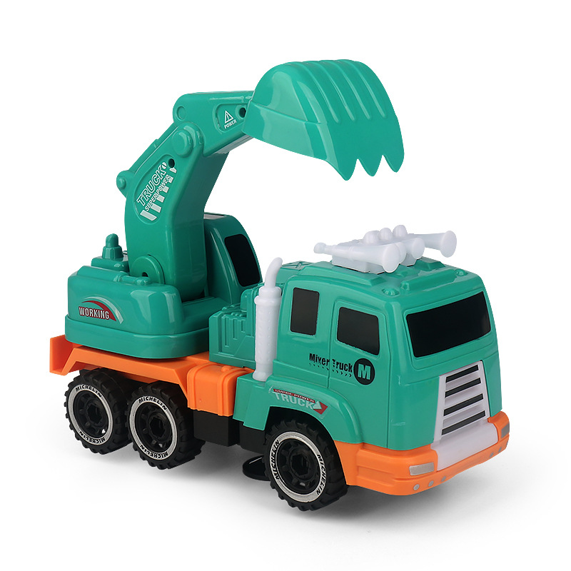 Nuevo eléctrico universal excavadora juguete giratorio música luz excavadora modelo de simulación ingeniería vehículo puesto