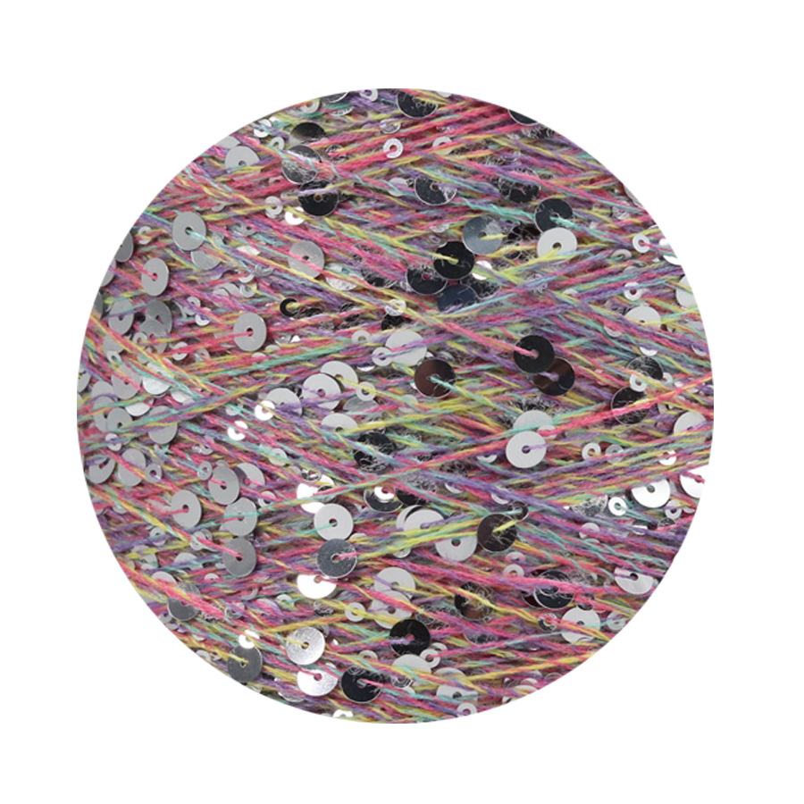 50g algodón lentejuelas hilo 3mm + 6mm peinado tamaño de lujo lentejuelas mano hilo tejer precio al por mayor