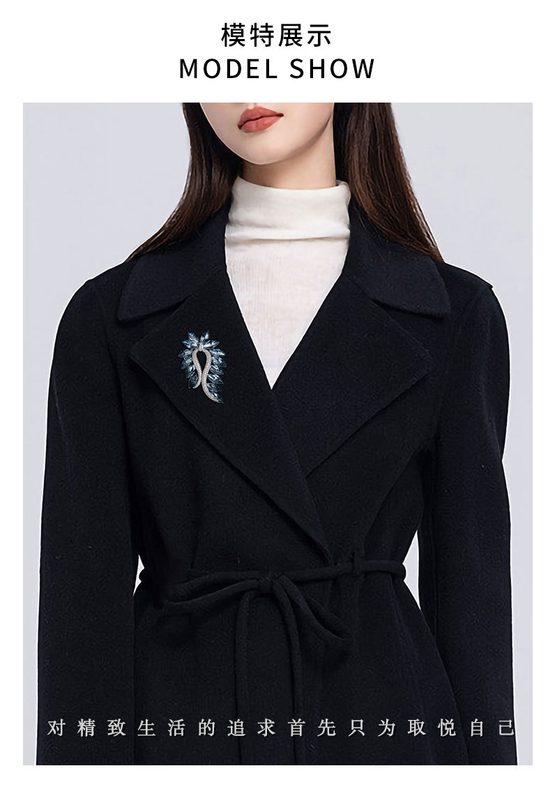 时尚优雅飘蓝澜胸针小众高级感水晶胸花欧美奢华复古别