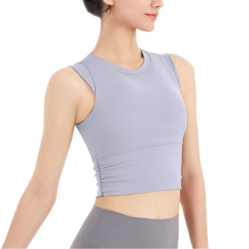 Ropa interior deportiva sin mangas de las mujeres a prueba de golpes push-up conformación fitness sujetador correr ropa exterior sujetador transpirable yoga ropa chaleco