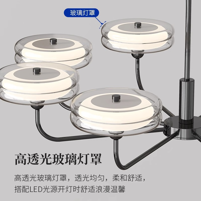 Araña de sala de estar atmósfera 2025 nuevo moderno simple, ligero, lujo, espectro completo, restaurante inteligente, sala de estudio, lámpara de dormitorio principal