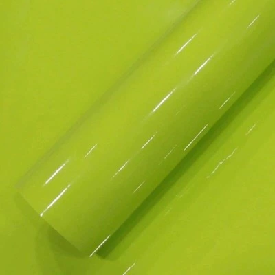 Auto Color Change Film: black and white roof film, car - huiqi-yellow-green-glossy-limited-time-offer-width-10cm-15m