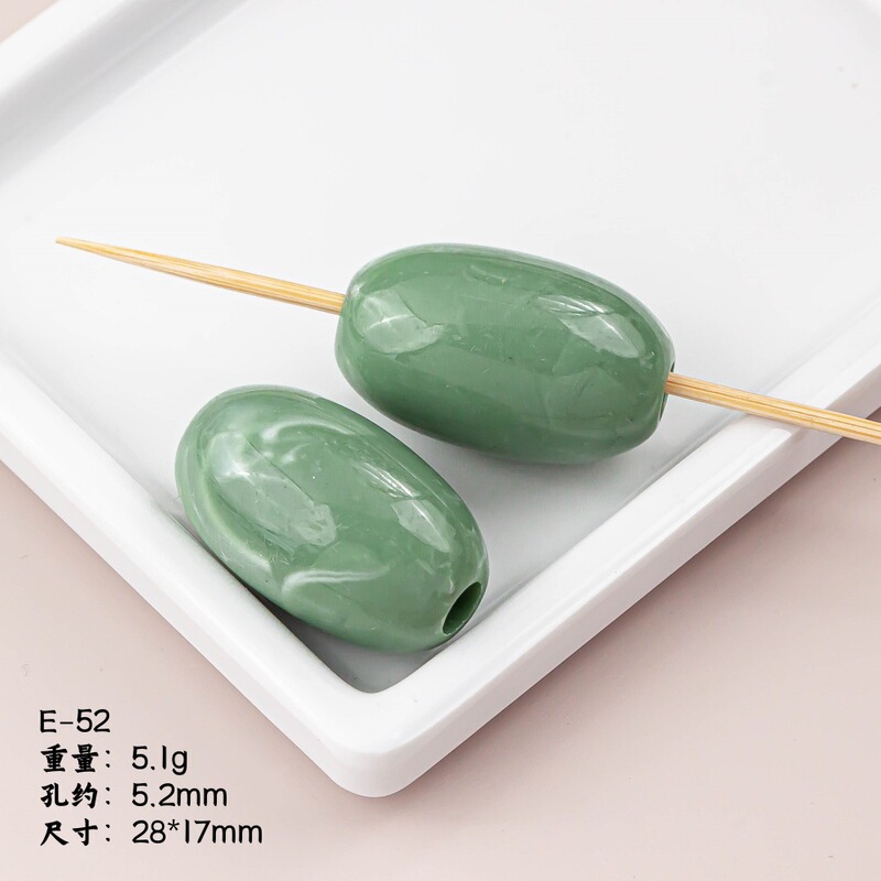 树脂双色大孔异形散珠子串珠手工DIY手链项链挂件服饰复古配件|undefined