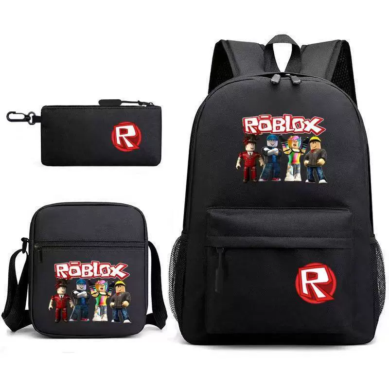 Capacious backpack, school bag, set, 3 piece set, (Physicals)