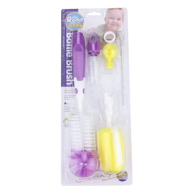 Детская щетка для бутылочек щетка для сосков нейлоновая щетка губка щетка всасывающая трубка Щетка 5 шт. костюм для чистки бутылок
