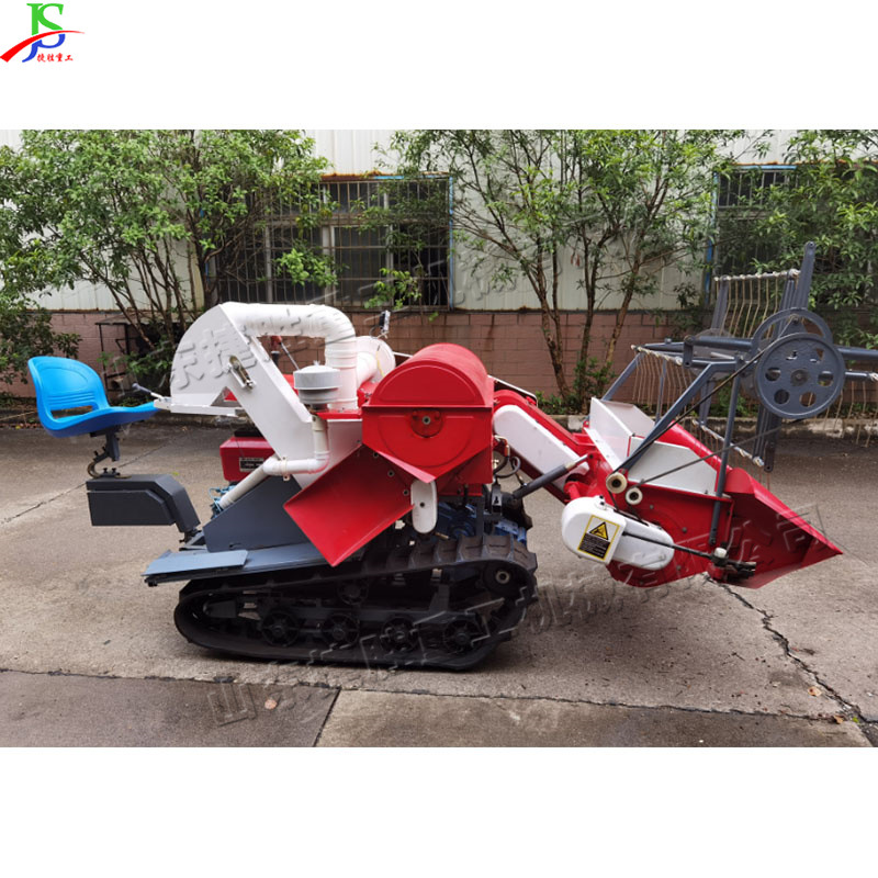 Cosechadora de arroz de rastreo diesel autopropulsada cosechadora de arroz de doble capa cosechadora combinada