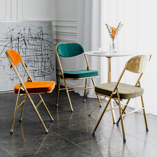 Food stall chairs wholesale retro folding chairs household simple backrest dining chairs folding stools internet celebrity cushioned chairs