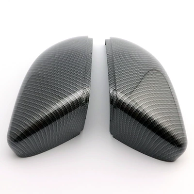 Suitable for Volkswagen Golf 6 6R GTI MK6 mirror shell carbon fiber pattern rearview mirror cover bright black modification (Other Automotive Exterior Supplies) - carbon-replacement
