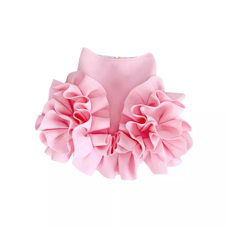 Cute Girl's Short Skirt Fluffy Tulle Girl's Skirt Princess Prom Dress Short Skirt Party Skirt Three-Dimensional Skirt