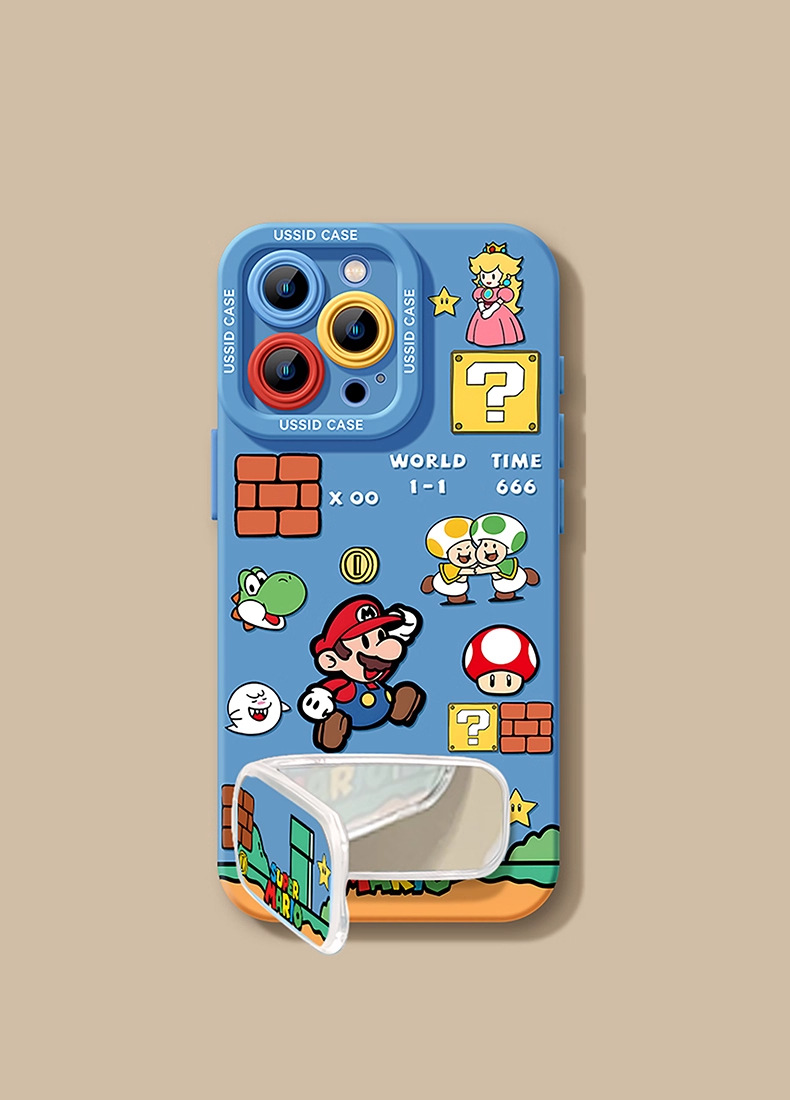 Mario Blocks Phone Case Fun Building Block Cover for iPhone 17