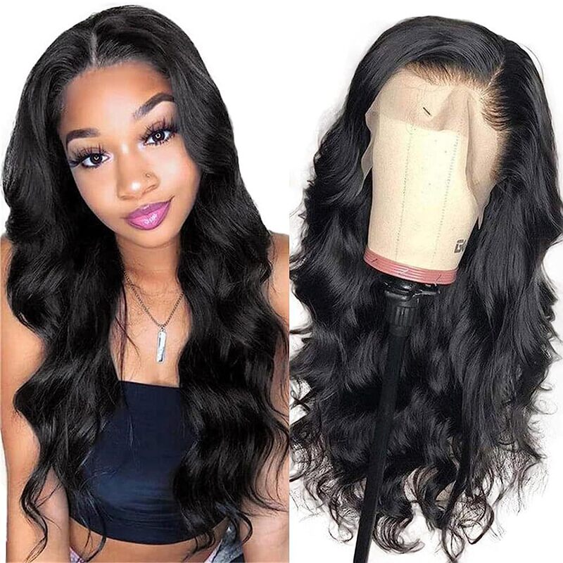 European and American Wigs with Real Human Hair Lace Front 13X4 Body Wave Real Human Hair Women's Wig for Foreign Trade Cross-Border Wholesale Dyed Hair