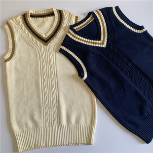 British College Style Sweater Vests Are Available on Tmall and Taobao for Small Quantity Orders with Custom Designs and Patterns