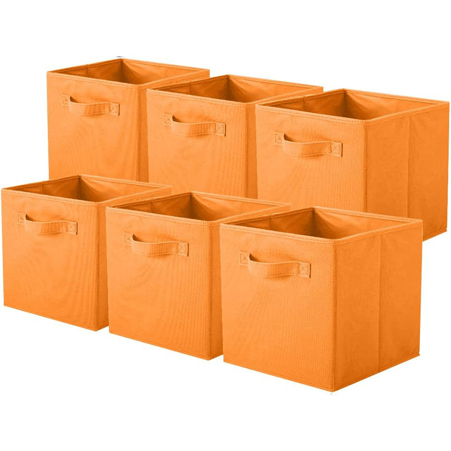 Caja de almacenamiento sin tapa, cajón de sala de estar para el hogar, tela plegable, almacenamiento de artículos diversos, caja de almacenamiento de ropa gruesa de Amazon