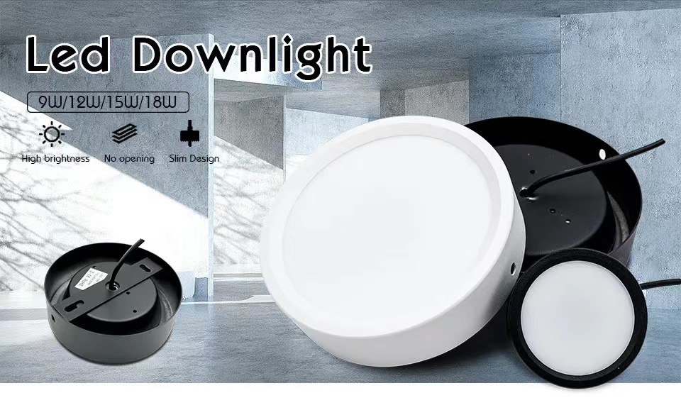 Description Picture 2 of itemLed Bright downlight 9W/12W/15W/18W thick thin no-hole ceiling installation downlight hotel hallway bedroom household AC220V