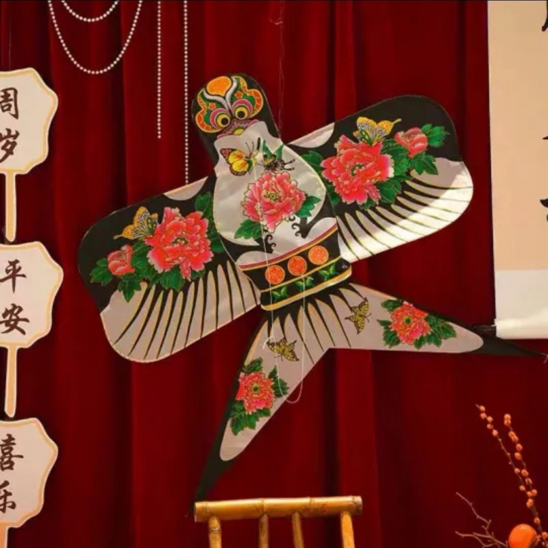 赤ちゃんの1歳の装飾凧小道具春祭りの装飾伝統的な古代スタイルの子供用中国風凧レトロツバメ金魚|undefined