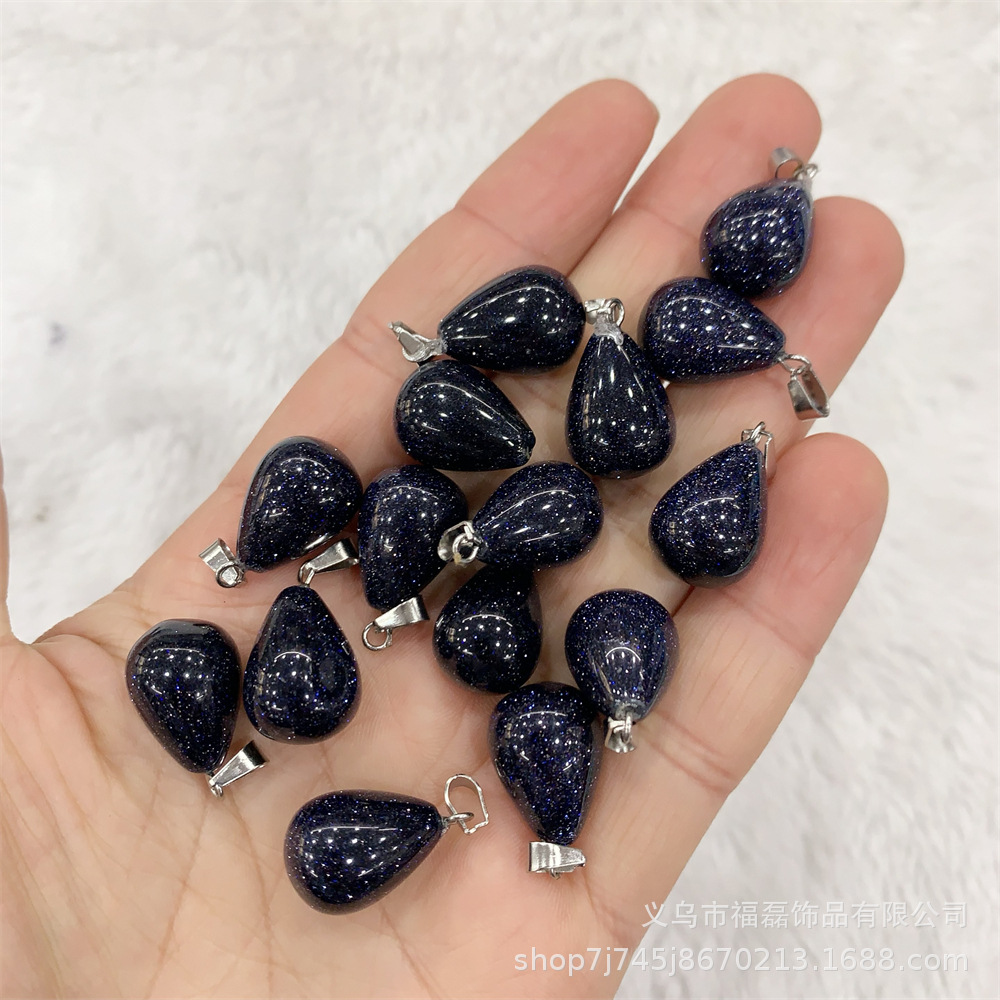 13*18mm ronda gota de agua colgante amatista natural Ojo de Tigre colgante de Piedra DIY pendientes collar de accesorios de la joyería al por mayor