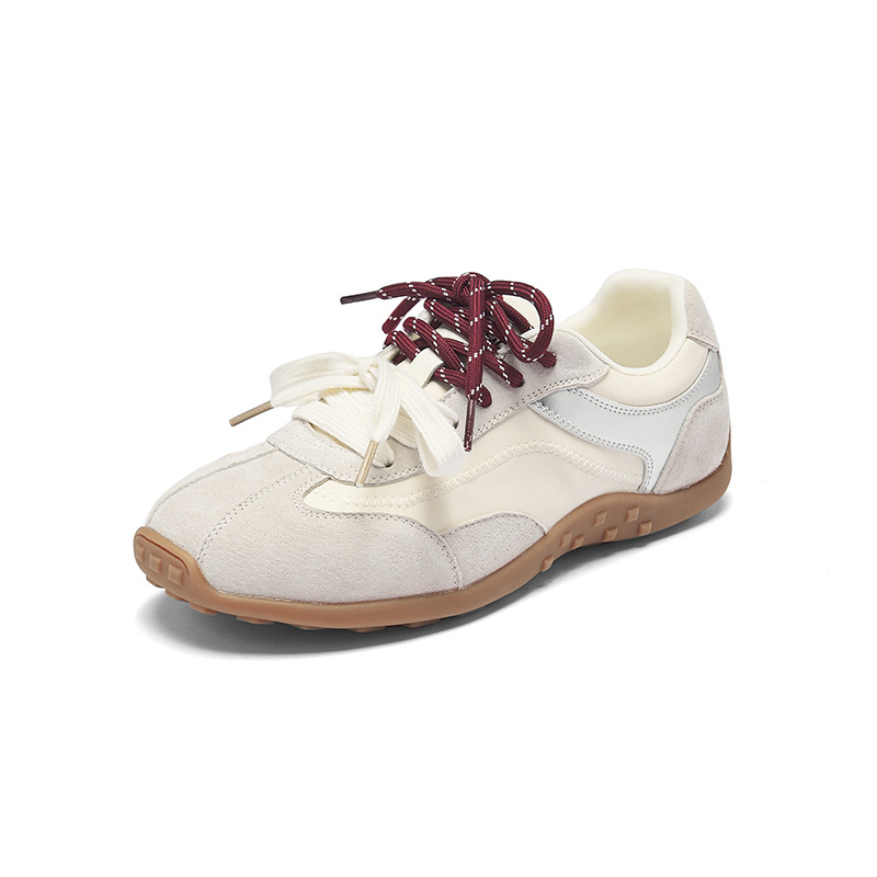 Auge Lion Denmeillard marrón zapatos de entrenamiento para mujeres 2025 nuevo verano con suela gruesa retro Gump zapatos casuales