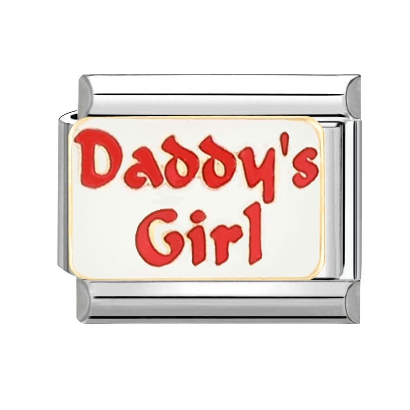 新型イタリア弾力モジュールステンレス保色英語DIY男女百合小衆アクセサリーブレスレット