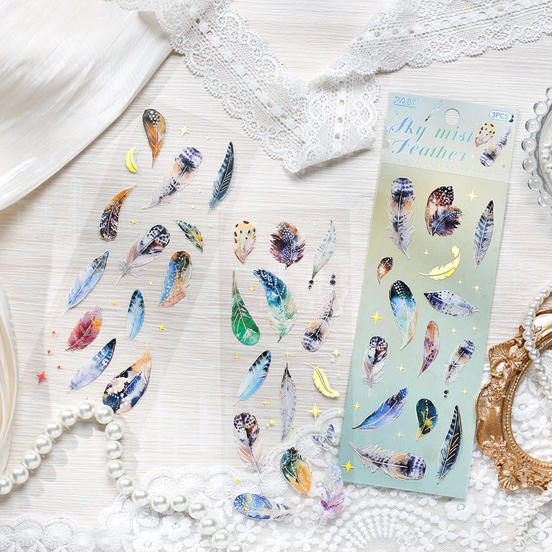 Inspiración itinerante transparente pegatinas de mascotas impermeables diy pegatinas de diario diario pegatinas láser retro transfronterizas pegatinas de animales