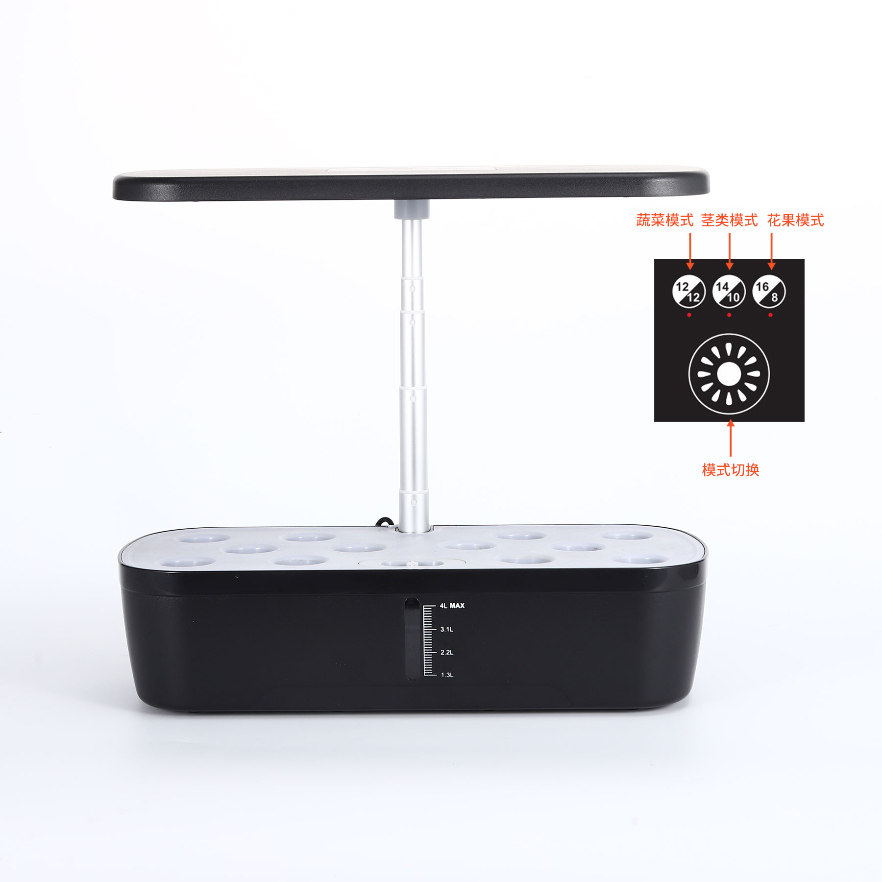 Lámpara LED de crecimiento de plantas | Espectro completo para cultivo hidropónico | Kit completo de jardinería