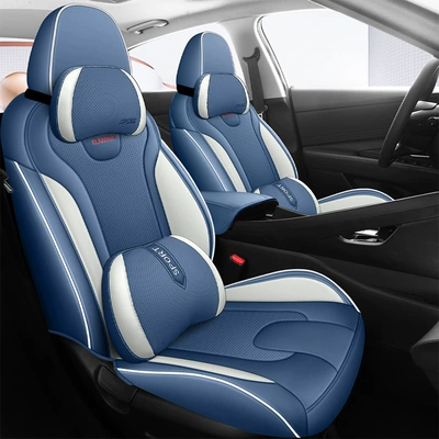 Modelə uyğun (Original) oturacaq örtükləri Seat Cushions for Export - blue-and-white-sports-version-21-24-seselhev-blue-rear-cap-is-not-removable